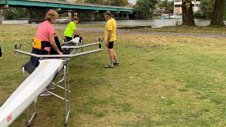 YMCA Rowing Crew prepared for Head of the Rock Regatta
